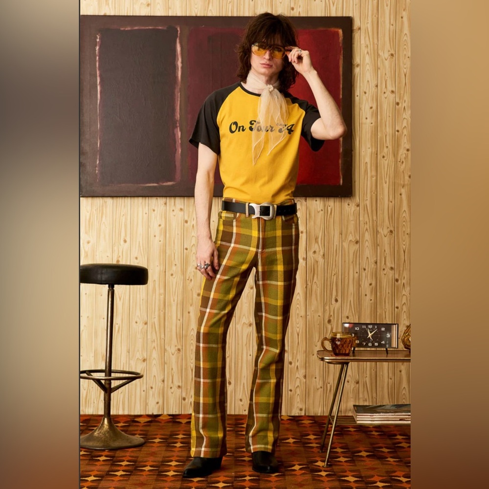 Lay It Down Green Check Trousers - Picture 4 of 4